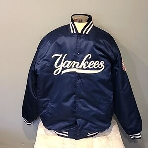 VINTAGE MAJESTIC AUTHENTIC COLLECTION NEW YORK YANKEES SATIN JACKET SIZE 4XL